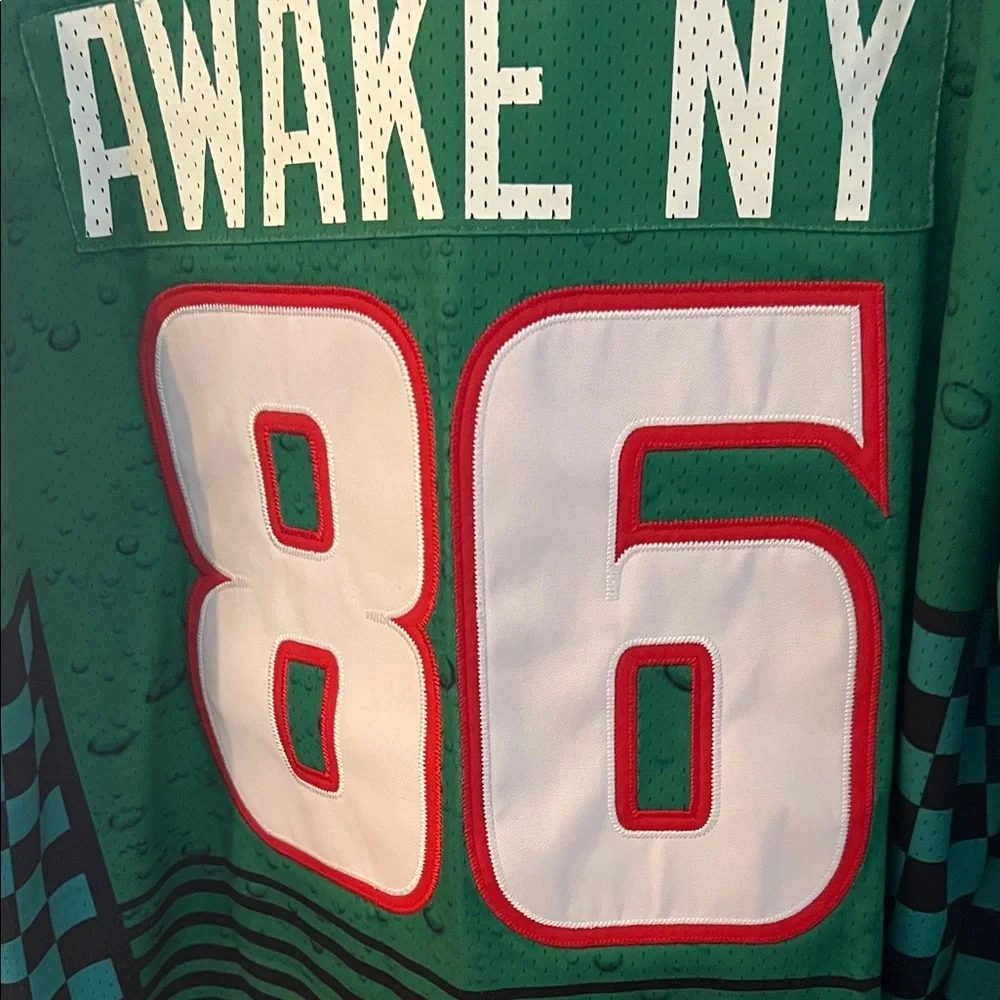 Awake NY Green and Black Checkered Coca Cola Jersey long sleeve - Picture 8 of 9